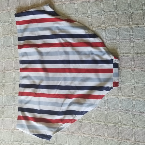 NWT HIGH WAIST BIKINI BOTTOM SIZE XL RED WHITE BLUE - Picture 2 of 2